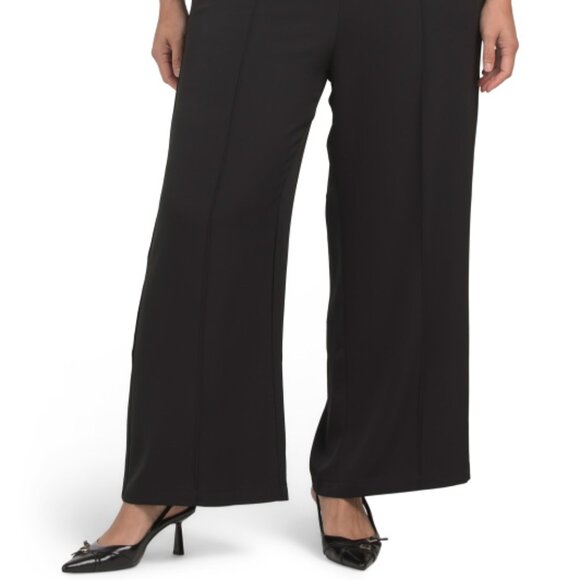 MELLODAY Plus Luxe Crepe Pull On Pants - Black - Picture 3 of 6